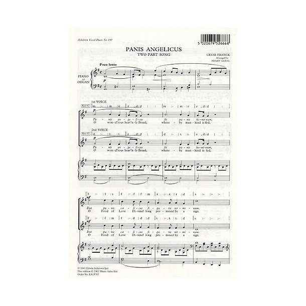 Cesar Franck: Panis Angelicus (Two-Part)