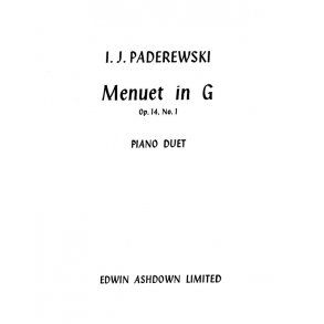 Ignacy Jan Paderewski: Minuet in G Op.14 No.1 (Piano Duet)