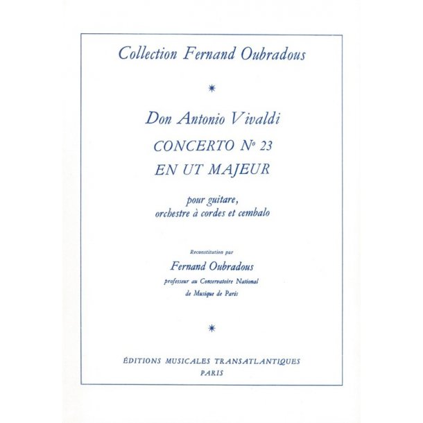 Antonio Vivaldi: Concerto N23, En Ut Majeur