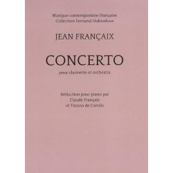 Jean Francaix: Concerto For Clarinet (Piano Reduction)