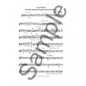 Jean Francaix: L'Apostrophe - Comedie Musicale d'apres Honore de Balzac (Parts)