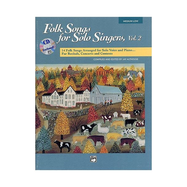 Folk Songs For Solo Singers Book 2 - Medium/Low Voice (CD Edition)