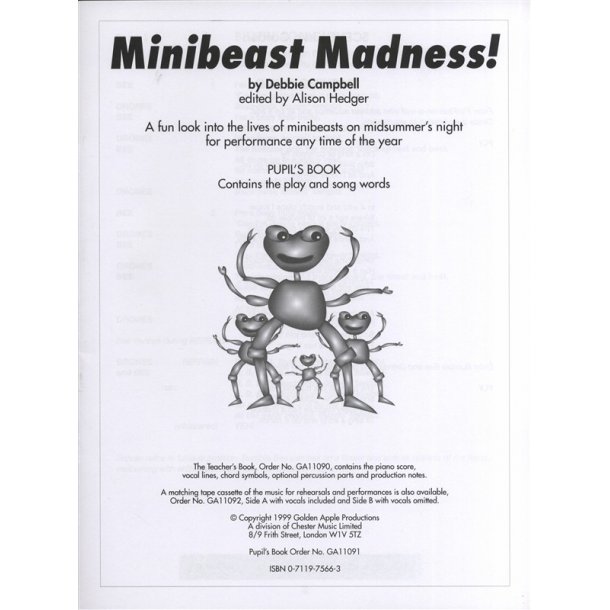 Debbie Campbell: Minibeast Madness! - Pupil's Script