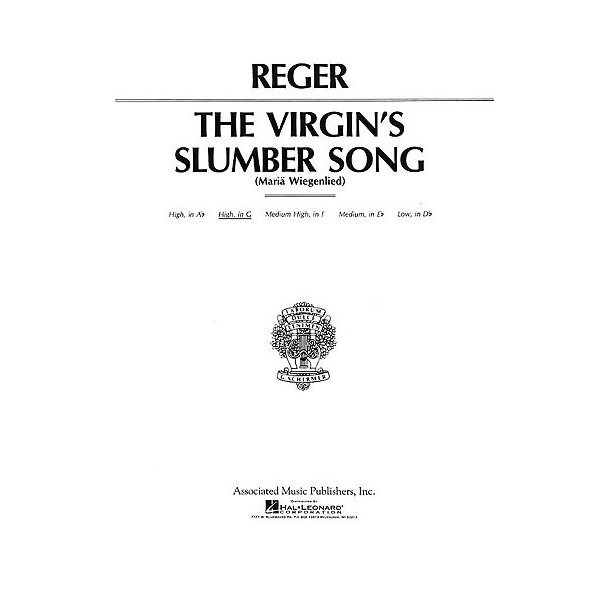 Max Reger: Virgin's Slumber Song Op.76 No.52 (G)