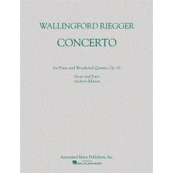 Wallingford Riegger: Concerto For Piano And WoodWind Quintet (Score/Parts)