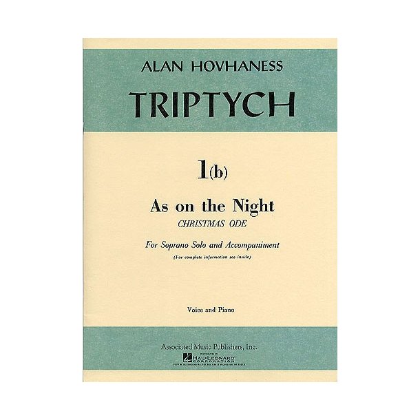 Alan Hovhaness: As On The Night- A Christmas Ode (Soprano/Piano)