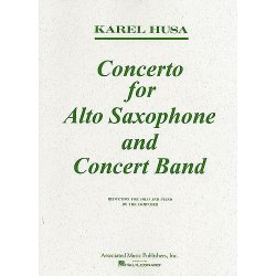 Karel Husa: Concerto For Alto Saxophone And Concert Band (Saxophone/Piano)