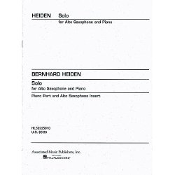 Bernhard Heiden Solo Alto Sax Piano
