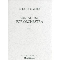 Elliott Carter: Variations For Orchestra (Full Score)