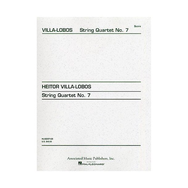 Heitor Villa-Lobos: String Quartet No.7 (Study Score)