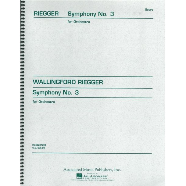 Wallingford Riegger: Symphony No.3 Op.42 (Study Score)
