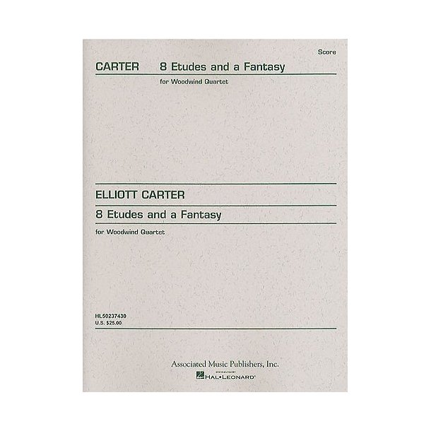 Elliott Carter: Eight Etudes And A Fantasy (Miniature Score)