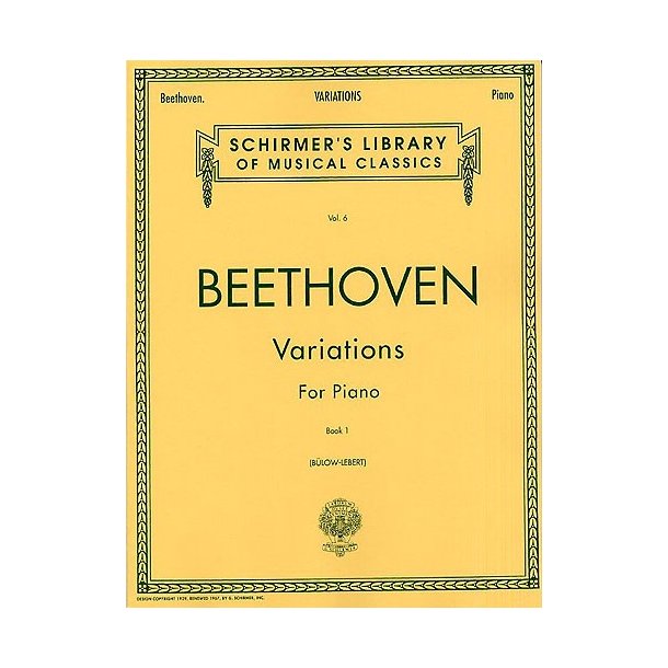 Ludwig Van Beethoven: Variations For Piano Book 1