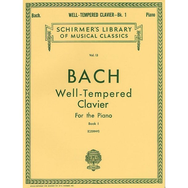 J.S Bach: Well-Tempered Clavier For The Piano Book I