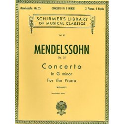 Felix Mendelssohn: Piano Concerto No.1 In G Minor Op.25 (2 Piano Score)