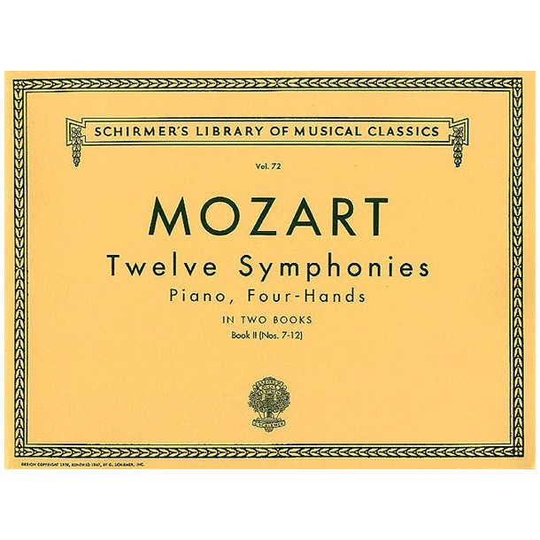 W.A. Mozart: Twelve Symphonies For Piano Duet Book 2