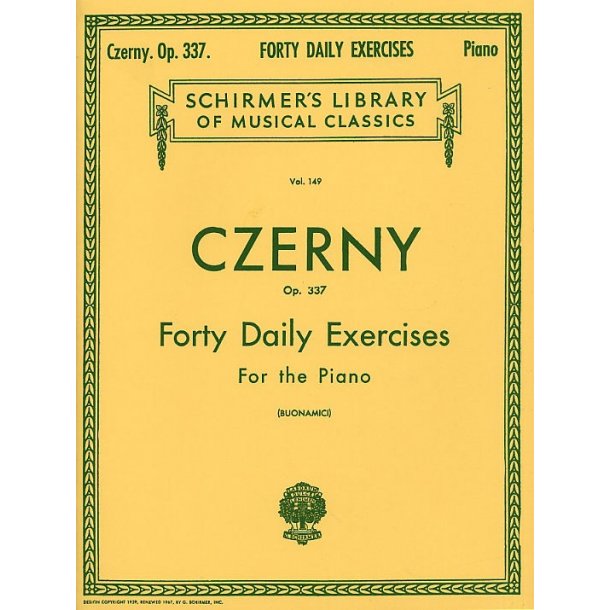 Carl Czerny: Forty Daily Exercises Op.337
