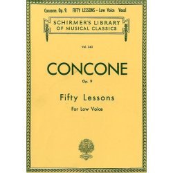 Giuseppe Concone: Fifty Lessons Op.9 For Low Voice