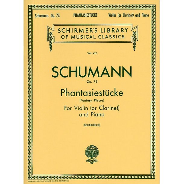 Robert Schumann: Phantasiestucke (Fantasy-Pieces) Op.73