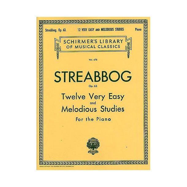 Louis Streabbog: Twelve Very Easy And Melodious Etudes Op.63 (Grade 1)