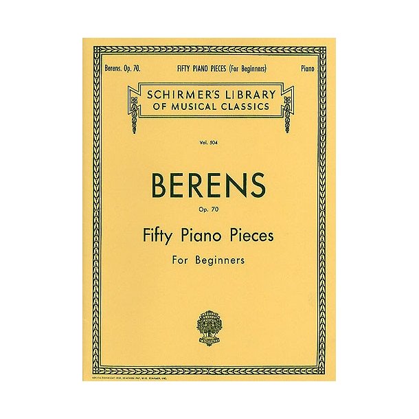 Hermann Berens: Fifty Piano Pieces Without Octaves Op.70
