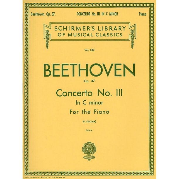 Beethoven: Piano Concerto No.3 In C Minor Op.37 (2 Piano Score)