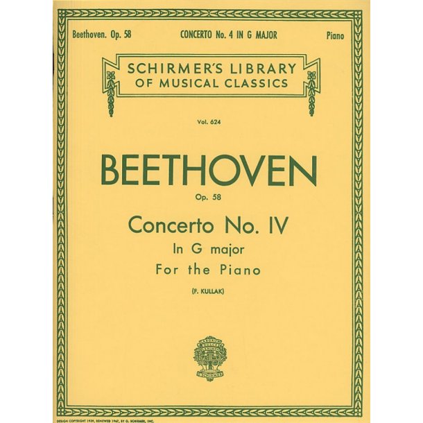 Ludwig Van Beethoven: Piano Concerto No. 4 In G Major Op.58 (2 Piano Score)