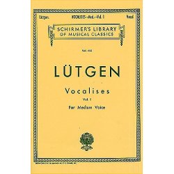 Lutgen: Vocalises Book 1 (Medium Voice)- 20 Daily Exercises