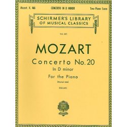 W.A. Mozart: Piano Concerto No. 20 In D Minor K.466 (2 Piano Score)