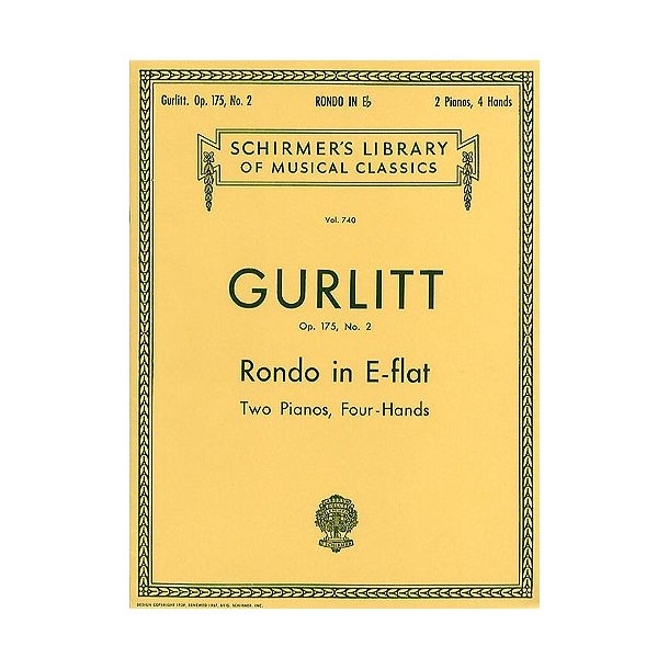 Cornelius Gurlitt: Rondo In E Flat Op.175 No.2 (4 Hands, 2 Pianos)