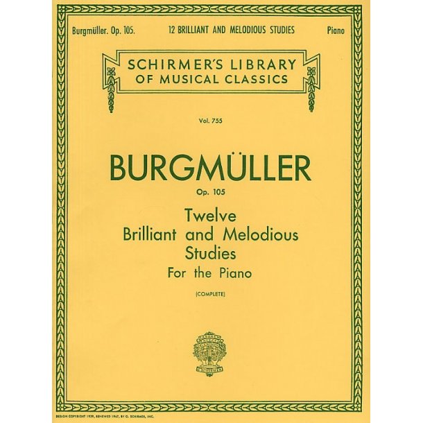 Friedrich Burgmuller: Twelve Brilliant And Melodious Studies Op. 105
