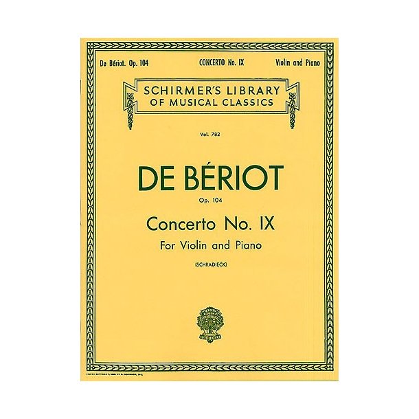 Charles-Auguste De Beriot: Violin Concerto No.9 In A Minor Op.104 (Violin/Piano)