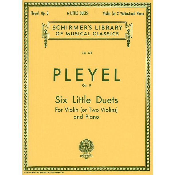 Ignaz Pleyel: Six Little Duets For Violin and Piano Op.8