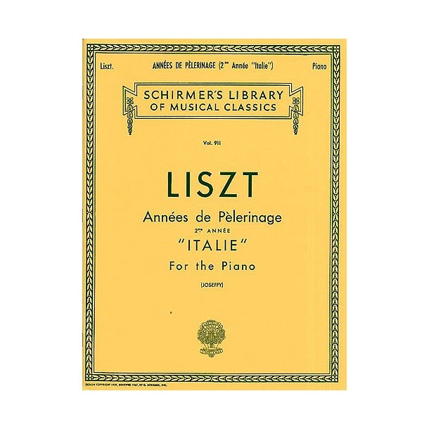 Franz Liszt: Annees De Pelerinage Book 2 'Italie'