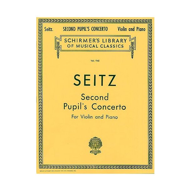 Friedrich Seitz: Pupil's Violin Concerto No.2 In G Op.13 (Violin/Piano)