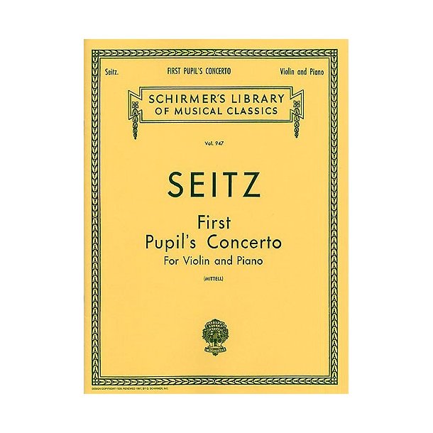 Friedrich Seitz: First Pupil's Concerto No.1 In D Op.7