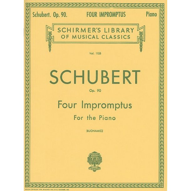 Franz Schubert: Four Impromptus For Piano Op.90