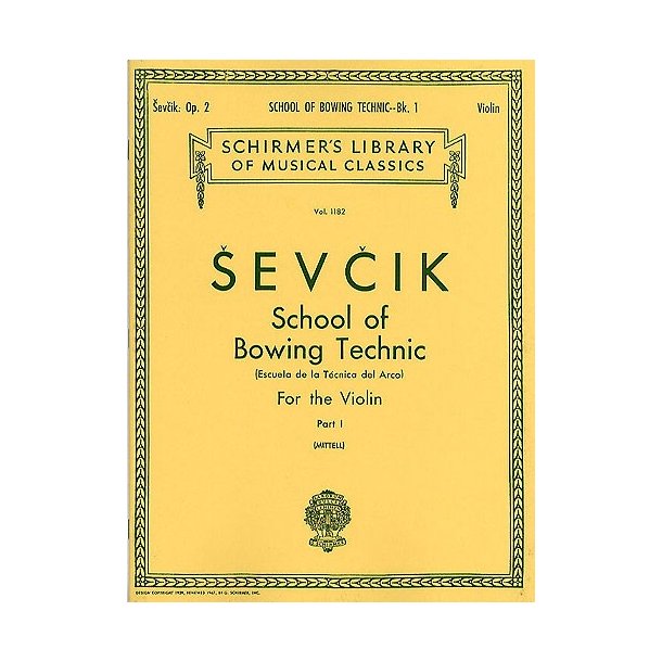 Otakar Sevcik: School Of Bowing Technics For Solo Violin Op.2 Book 1