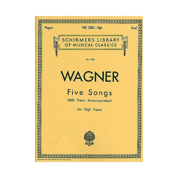Richard Wagner: Five Songs For High Voice