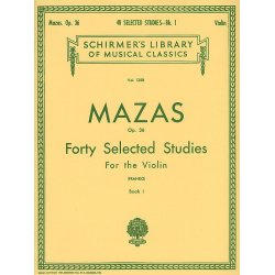 Jacques F. Mazas: Forty Selected Studies For The Violin Op.36 Book I