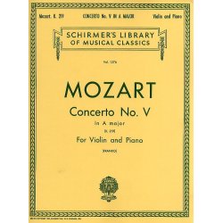 W.A. Mozart: Violin Concerto No.5 In A Major K.219 (Violin/Piano)