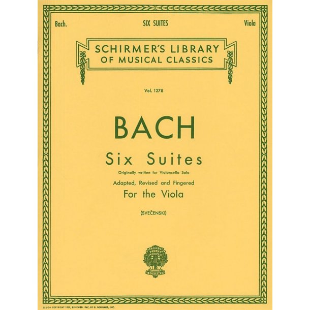 J.S. Bach: Six Suites For The Viola