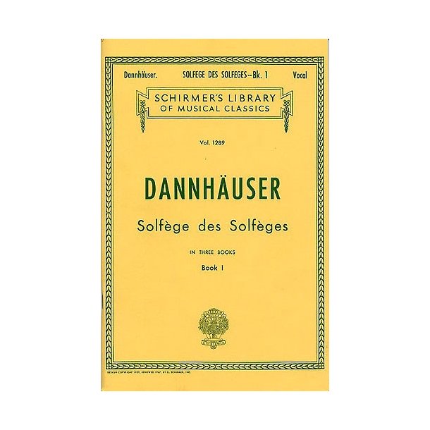 A. Dannhauser: Solfege Des Solfeges Book 1 - Voice - Stepnote Aps