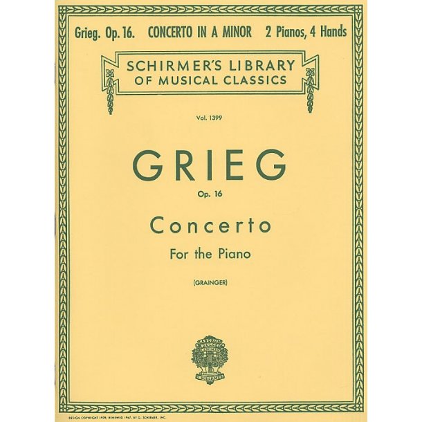 Edvard Grieg: Piano Concerto In A Minor Op.16 (Two Pianos)