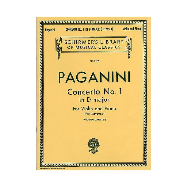 Niccolo Paganini: Violin Concerto No.1 In D First Movement (Violin/Piano)
