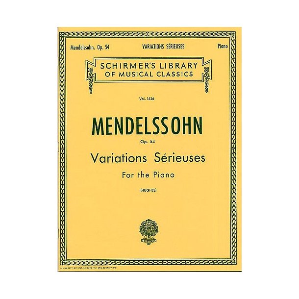 Felix Mendelssohn: Variations Serieuses Op.54