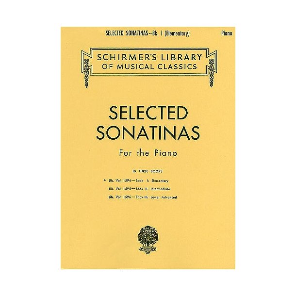 Selected Sonatinas For Piano: Book 1 Elementary
