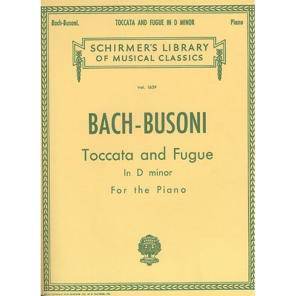 J.S. Bach: Toccata And Fugue In D Minor For Piano BWV 565