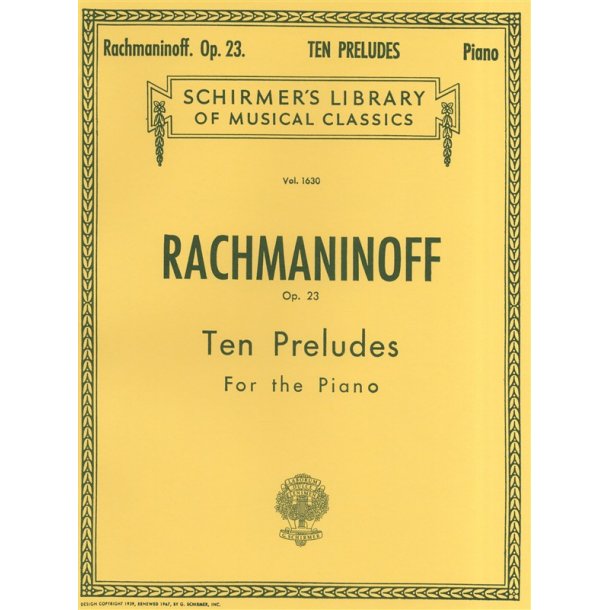 Sergei Rachmaninov: Ten Preludes For Piano Op.23