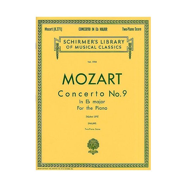 W.A. Mozart: Piano Concerto No. 9 In E Flat K.271 (Two Piano Score)